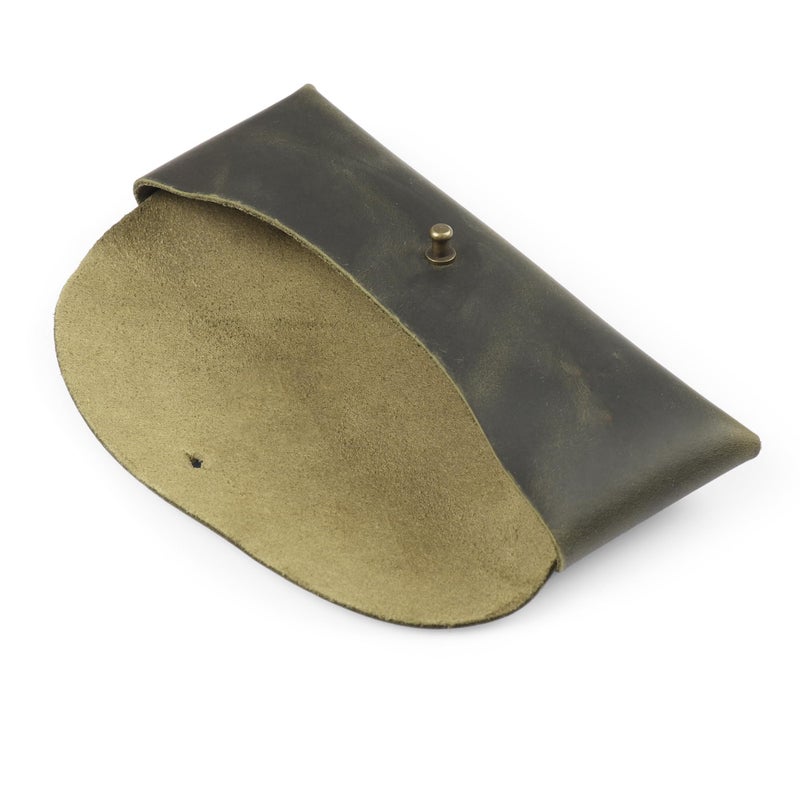 Londo Genuine Leather Retro Pen and Pencil Case - Metal Snap Fastener, Pencil Pouch Stationery Bag - Image 2